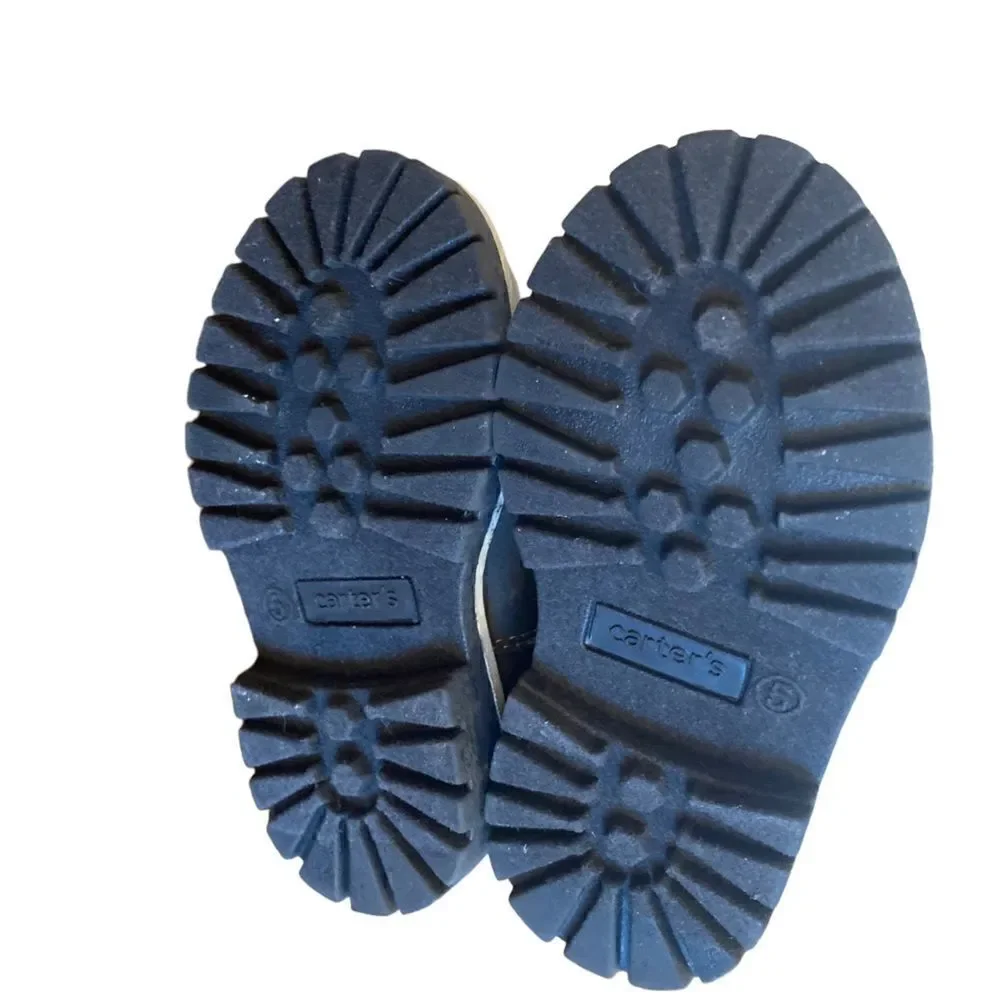 Carter’s Hannah Gray Leather Toddler Boots Size 5
